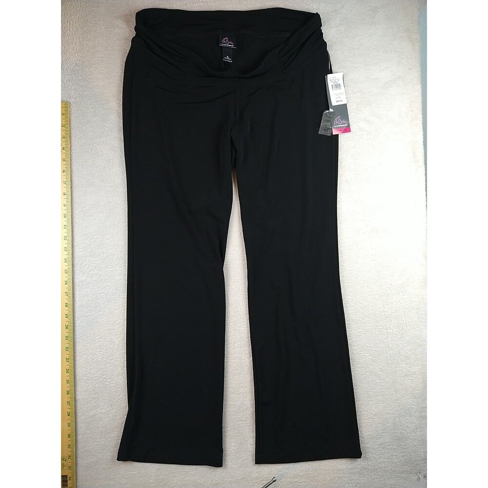 NEW Oh Baby Motherhood Maternity Pants Under Belly Boho Tourist Women's XL Black